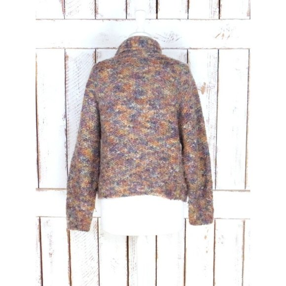 Vintage tan brown peach chunky wool knit pullover sweater - Picture 3 of 4